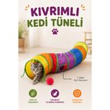 Pati Paw Kıvrımlı Kedi Köpek Oyun Tüneli Gökkuşağı Renkli Portatif Katlanır