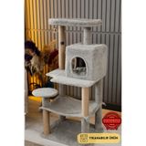Pati Store Çok Katlı Yıkanabilir Kedi Tırmalama Ve Oyun Evi- Dubai Gri