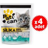 Patican Kokusuz Silika Kristal Kedi Kumu 3.8 lt Topaklaşmayan Kalın Taneli
