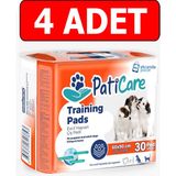 Paticare Trainingpads Yavru Kopek Tuvalet Egitim Pedi 60X90cm 30Lu Yapiskanli Cis Pedi 4Adet