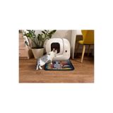 PATICOOL Elekli Tuvalet Önü Desenli Kedi Kumu Paspası | 45x60 cm Kum Toplayıcı Mat