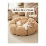 Patiderm Bubble Pelüş Kedi Köpek Yatak, 50x50 cm, Bej