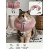 Patiderm Elizabeth Yakalık Yumuşak Ayarlanabilir Kedi Köpek Koruyucu Boyunluk, Pembe, M Beden