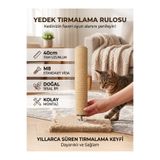 Patiderm Kedi Tırmalama 40 cm Yedek Rulo M8 Çapında Somun Vidalı Tırmalama Rulosu 1 Adet