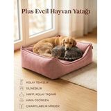 Patiderm Plus Silinebilir Kedi Köpek Yatak Yüksek Kalite Koltuk Kumaşı Kaliteli Yıkanabilir Yatak - Pembe