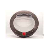 Patidoor Yuvarlak Kedi Kapısı 24.5 x 24.5 CM kahverengi
