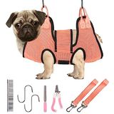 PatiencET Köpek Bakım Hamak, Evcil Hayvan Bakım Hamağı, Güvenlik Askılı Kediler ve Köpekler için, Tırnak Makası/Düzeltici ile Tırnak Kırpma için Köpek Askısı, Tırnak Dosyası, Evcil Hayvan Tarağı (S)