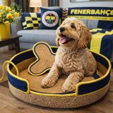 Pati_Gol Fanatik Taraftar Ruhlu Köpek Yatağı Ve Pedi (Sarı Lacivert, Large)