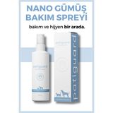 Patiguard Pet Bakım Spreyi Nano Gümüş Evcil Hayvan Kedi Köpek Hijyen Temizlik Koku Giderici 250ml