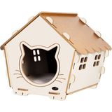 Patihomes Kedi Evi - Kedi Klübesi - Minderli - Bej