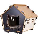 Patihomes Kedi Evi - Kedi Klübesi - Minderli - Gri