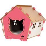 Patihomes Kedi Evi - Kedi Klübesi - Minderli - Pembe