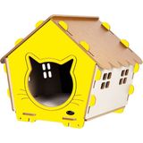 Patihomes Kedi Evi - Kedi Klübesi - Minderli - Sarı