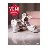 PATİK BEBE KIZ ÇOCUK BEYAZ RENK FİYONKLU MİNİK RAHAT TOPUKLU ŞIK ABİYE AYAKKABI