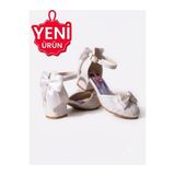 PATİK BEBE KIZ ÇOCUK ELSALI BEYAZ RENK FİYONKLU MİNİK RAHAT TOPUKLU ŞIK ABİYE AYAKKABI