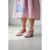 PATİK BEBE KIZ ÇOCUK PEMBE RENK İÇ KISMI RESİMLİ MİNİK KALIN TOPUKLU ABİYE PRENSES AYAKKABISI