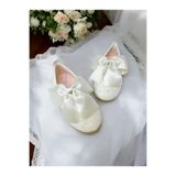 PATİK BEBE KIZ ÇOCUK SİMLİ KREM RENKLİ PAPYON FİYONKLU ORTOPEDİK ŞIK BABET