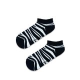 Patik Zebra Desenli Renkli Spor Çorap