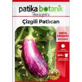 Patika Botanik 200 Adet Çizgili/alaca Patlıcan Tohumu