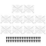 PATIKIL 110 mm Vidalı Filtre Izgarası, 10 Paket Toz Geçirmez Ağ Koruyucu Havalandırma Izgarası Bilgisayar Fanı için Krom Demir Çerçeve, Gümüş Ton