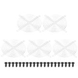 PATIKIL 232 mm Vidalı Filtre Izgarası, 5 Paket Toz Geçirmez Ağ Koruyucu Izgara Havalandırma Bilgisayar Fanı için Krom Demir Çerçeve, Gümüş Ton