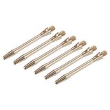 PATIKIL 45 mm alüminyum dart şaftı, orta boy 2BA dişli dart çubukları, çelik uçlar için dart aksesuarı, 6'lı paket (pirinç tonu)