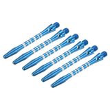 PATIKIL 45 mm Dart Şaftı Orta 2BA Dişli Alüminyum Dart Sapı Dart Aksesuarı Çelik Uç için Atma Parçası - 6'lı Paket (Gümüş Ton Mavi)