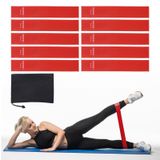 PATIKIL Direnç Döngüsü Egzersiz Bantları, Egzersiz için 12 inç Streç Bantlar 10'lu Paket Fitness Elastik Egzersiz Bantları Taşıma Çantalı Ev Spor Salonu Fiziksel Fitness Yoga, Kırmızı (30x5x0.09cm)