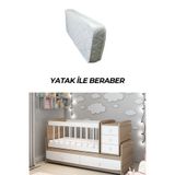 PATİKO FURNİTURE MS 290 SONOMO BÜYÜYEBİLEN SALLANABİLEN 3 ÇEKMECELİ YATAKLI BEŞİK