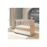 Patiko Furniture Swing 2 Çekmeceli Mdf Çıtalı Beşik (60x120)