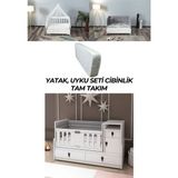 Patiko R 131 Beyaz Büyüyebilen Asansörlü Beşik ,yatak ,uyku Seti ,cibinlik Tam Takım