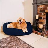 Patili Evler Büyük Boy Köpek Yatağı 60x90 cm Lacivert Kemik Yastıklı Pamuk Dokulu İç Mekan - Şeffaf - 60 x 90 cm