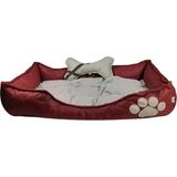 Patili Evler Büyük Boy Köpek Yatağı 80X110 cm Xxl - 80 x 110 x 10 cm - Kırmızı