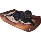 Patili Evler Büyük Irk Köpek Yatağı 80X130 cm - Kemik Yastıklı Xxxl - 97 x 130 x 21 cm - Bej - Açık Kahverengi