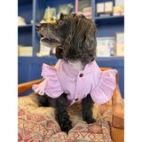 Patilinka Fırfırlı Poplin Köpek Gömleği (Lila)