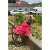 Patilinka Kedi Köpek Kışlık Kıyafet – Pembe Kapüşonlu Yağmurluk