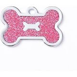 Patimio Isimli Çelik Kedi Köpek Künyesi Pembe Işıltı - .