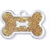 Patimio Isimli Çelik Kedi Köpek Künyesi Sarı Işıltı - .