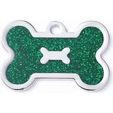 Patimio Isimli Çelik Kedi Köpek Künyesi Yeşil Işıltı - .