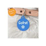 PATİMİO Isme Özel Çelik Kedi Köpek Isimlik Künyesi Mavi Renk