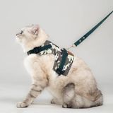 Patipatron Kaçış Önleyici Kedi Gezdirme Tasması Ve Küçük Irk Köpek Gezdirme Tasması (Kamuflaj, M)