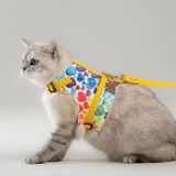Patipatron Kaçış Önleyici Kedi Gezdirme Tasması Ve Küçük Irk Köpek Gezdirme Tasması (XS, Sarı Kalpli)