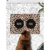 PatiPeti Leopard Kedi Köpek Eğitim Mama Paspası ve Beslenme Altlığı