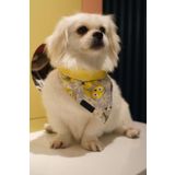 Patiset Baykuş Desenli Sarı Köpek Fuları Bandanası Köpek Kıyafeti Sarı M