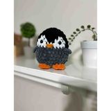 Patiska Tasarım 11 cm Kadife Ip Penguen Peluş Oyuncak – Amigurumi Mini Penguen – Yetişkin Gözetiminde Kullanım