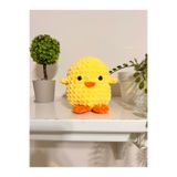 Patiska Tasarım El Yapımı Kadife Ip Amigurumi Civciv Oyuncak 11 cm – Dekoratif Mini Peluş | Bebek & Çocuk Odası Süsü