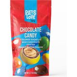 Patislove Renkli Şeker Kaplı Sütlü Çikolatalı Yer Fıstığı Krema Draje, 90g - 90 gr