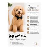 Patişon Küçük ırk Siyah Kedi-Köpek Papyonu