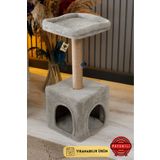 PATİSTORE Yıkanabilir Kedi Tırmalama Ve Oyun Evi Bodrum
