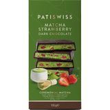 Patiswiss Matchalı Krema ve Çilek Dolgulu Bitter Çikolata, 100G - 100 gr